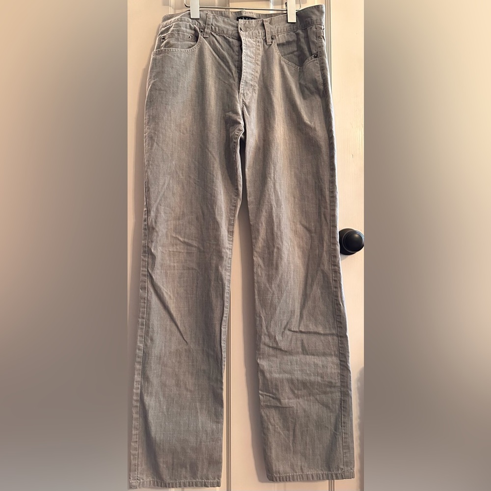 MENS Theory Vintage Light Gray Button-Fly Cotton Jeans / Pants - SIZE 32
